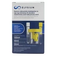 Elysium vákuumtűs vizeletpohár és egy-egy steril bórsavas, ill. standard vizeletminta-vevő vákumcső