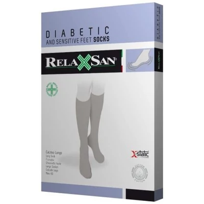 RelaxSan 550L, térdig érő diabetikus ezüstszálas pamutzokni