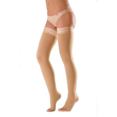 Elastofit kompressziós combtőig érő harisnya zárt lábfejjel