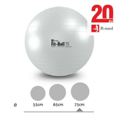 Fit-Ball gimnasztikai labda, gyöngyházszínű