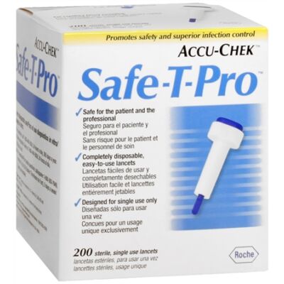 Accu-Chek Safe-T-Pro Plus egyszerhasználatos ujjbegyszúró, 200 db-os